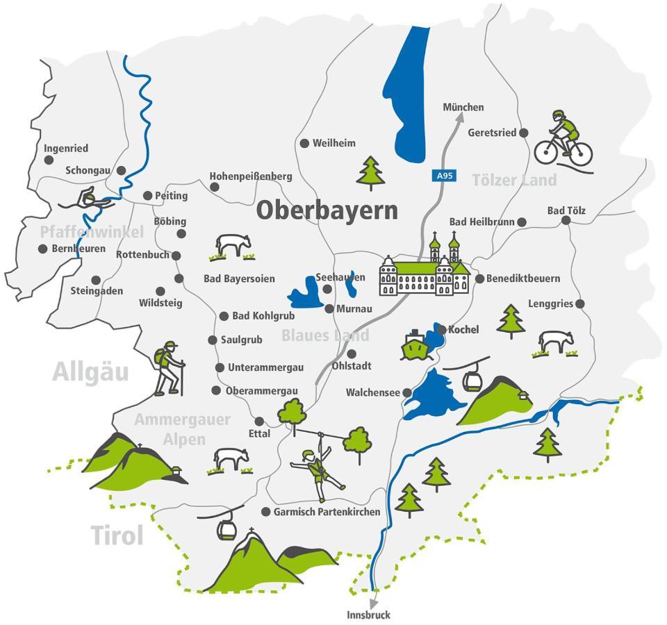Gaestehaus U Ferienwohnungen Veronika Incl Fruehstuecksbuffet Und Koenigscard Mit 200 Kostenlosen Attraktionen Unterammergau Exteriör bild